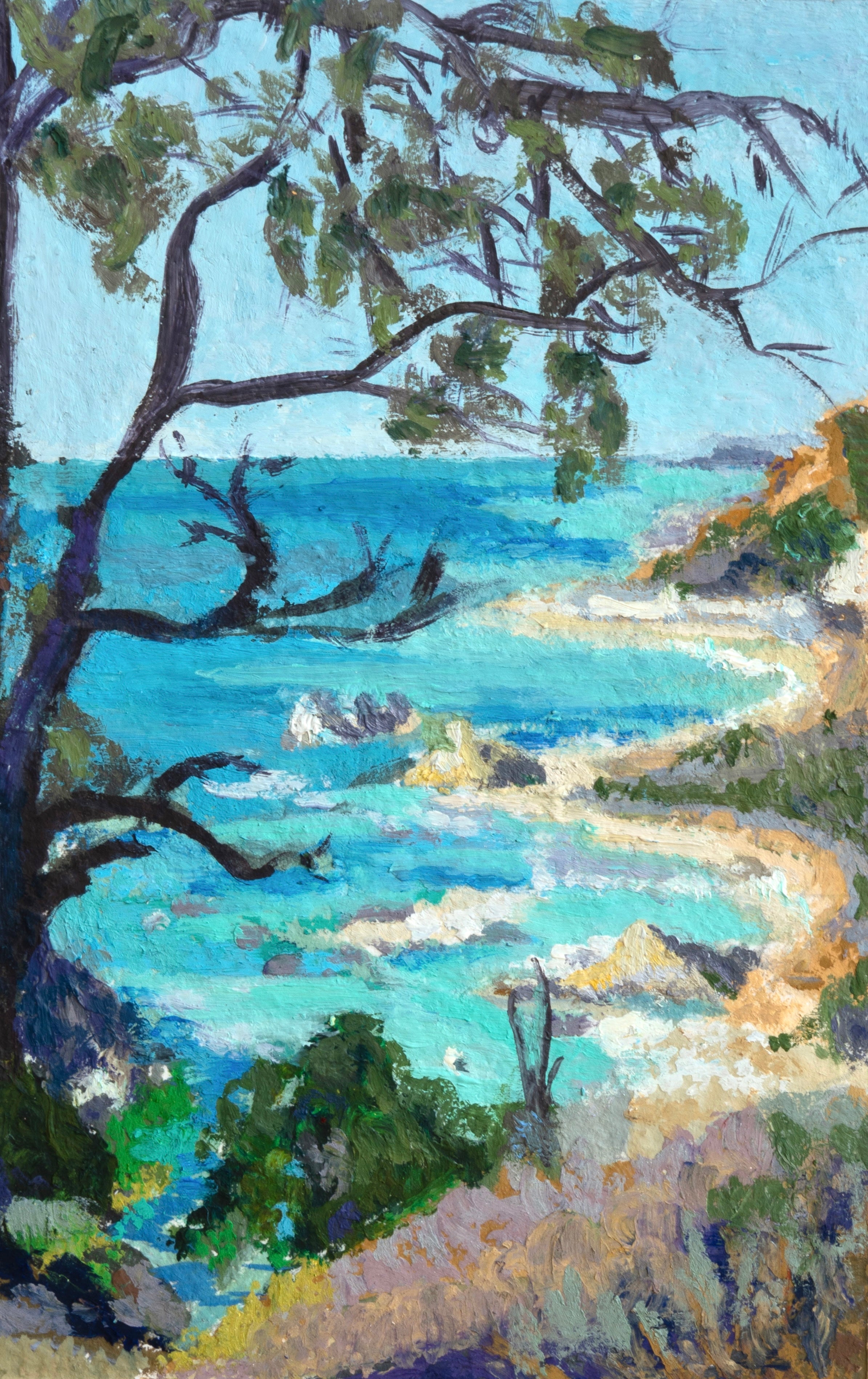 Big Sur Study 1, 3.5x5.5 Inch Original