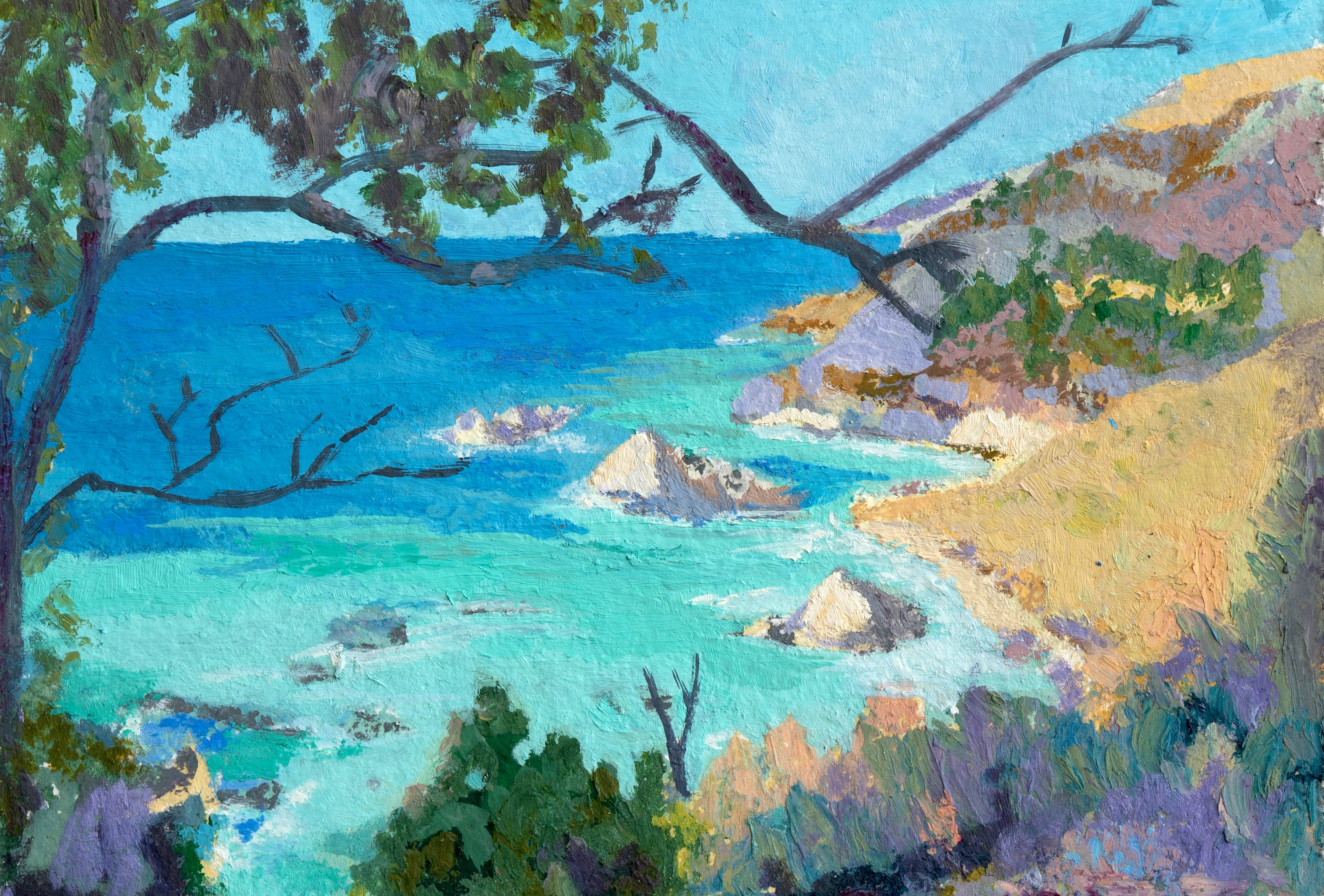 Big Sur Study 1, 4.5x6.5 inches Original