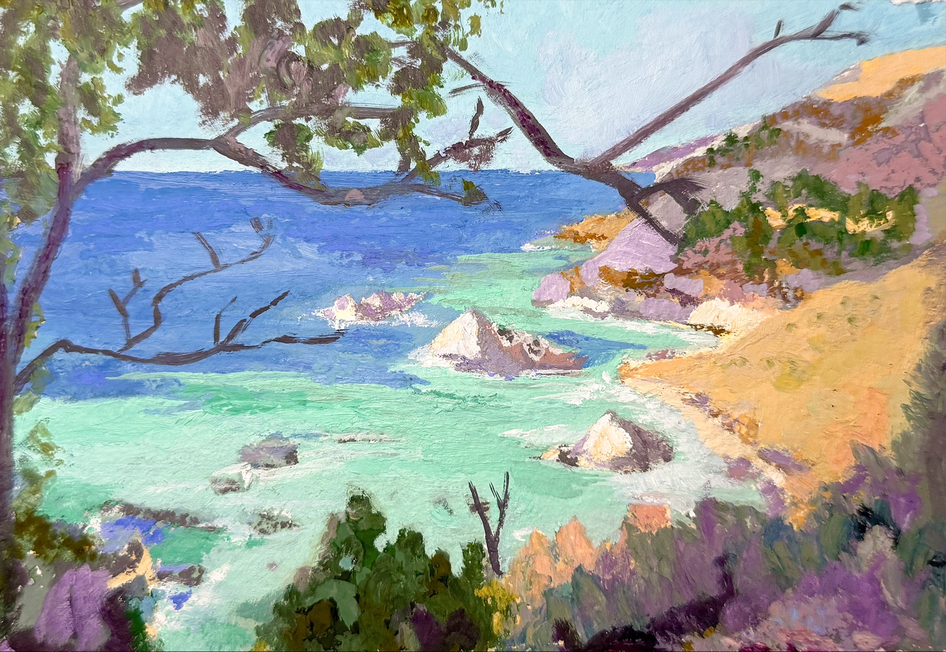 Big Sur Study 1, 4.5x6.5 inches Original